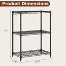 3-Tier Metal Storage Shelving Unit with V-Shaped Wire Rack and 450 LBS Capacity-Black by LJGDeals