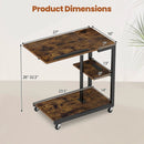 3-Tier Mobile Couch Side Table with Tiltable Tabletop by LJGDeals