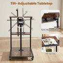 3-Tier Mobile Couch Side Table with Tiltable Tabletop by LJGDeals