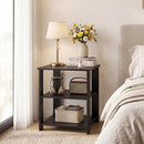 3-Tier Square Side Table with Open Storage Shelves by LJGDeals