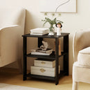 3-Tier Square Side Table with Open Storage Shelves by LJGDeals