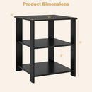 3-Tier Square Side Table with Open Storage Shelves by LJGDeals