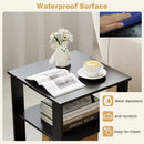 3-Tier Square Side Table with Open Storage Shelves by LJGDeals