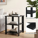 3-Tier Square Side Table with Open Storage Shelves by LJGDeals