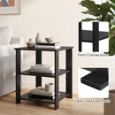 3-Tier Square Side Table with Open Storage Shelves by DirectDeals