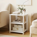 3-Tier Square Side Table with Open Storage Shelves by LJGDeals