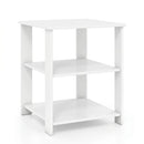 3-Tier Square Side Table with Open Storage Shelves by LJGDeals