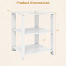 3-Tier Square Side Table with Open Storage Shelves by DirectDeals