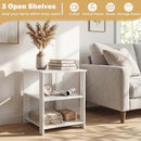 3-Tier Square Side Table with Open Storage Shelves by LJGDeals