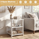 3-Tier Square Side Table with Open Storage Shelves Set of 2 by DirectDeals