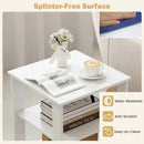 3-Tier Square Side Table with Open Storage Shelves Set of 2 by LJGDeals