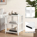 3-Tier Square Side Table with Open Storage Shelves Set of 2 by LJGDeals
