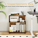 3-Tier S-Shaped Bookshelf with Adjustable Feet by LJGDeals