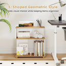 3-Tier S-Shaped Bookshelf with Adjustable Feet by LJGDeals