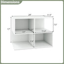 3-Tier S-Shaped End Table with 4 Storage Cubes by DirectDeals