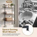 3-Tier Wall Mounted Ladder Bookshelf - Rustic Brown by DirectDeals