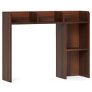 3-Tier Multipurpose Desk Bookshelf with 4 Shelves-Brown by DirectDeals