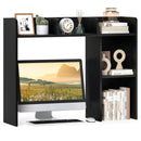 3-Tier Multipurpose Desk Bookshelf with 4 Shelves-Brown by DirectDeals