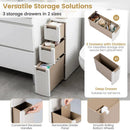 Narrow Storage Cabinet with Drawers and Removable Dividers by LJGDeals