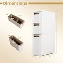 Narrow Storage Cabinet with Drawers and Removable Dividers by LJGDeals
