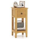 3-Tier Nightstand with Drawer and Open Storage Shelf by LJGDeals