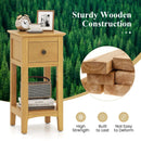 3-Tier Nightstand with Drawer and Open Storage Shelf by LJGDeals