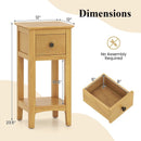 3-Tier Nightstand with Drawer and Open Storage Shelf by LJGDeals