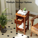 3-Tier Nightstand with Drawer and Open Storage Shelf by LJGDeals