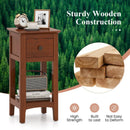 3-Tier Nightstand with Drawer and Open Storage Shelf by LJGDeals