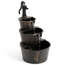 3-Tier Barrel Waterfall Fountain with Electric Pump by DirectDeals