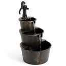 3-Tier Barrel Waterfall Fountain with Electric Pump by LJGDeals
