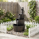 3-Tier Barrel Waterfall Fountain with Electric Pump by LJGDeals