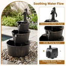 3-Tier Barrel Waterfall Fountain with Electric Pump by LJGDeals