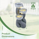 3-Tier Outdoor Water Fountain with LED Lights, 18.5 Inch by LJGDeals