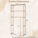 3-Tier Over The Toilet Storage Rack with Open Shelves-Gray