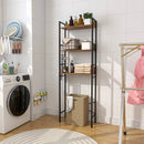 3-Tier Over-the-Toilet Storage Rack with 3 Hooks-Rustic Brown by LJGDeals