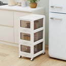 Rolling Storage Cart with Drawers and Lockable Wheels by LJGDeals
