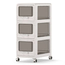 Rolling Storage Cart with Drawers and Lockable Wheels by LJGDeals