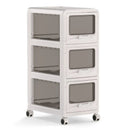 Rolling Storage Cart with Drawers and Lockable Wheels by LJGDeals