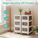 Rolling Storage Cart with Drawers and Lockable Wheels by LJGDeals