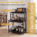 3-Tier Rolling Microwave Cart with Power Outlet and Hooks by LJGDeals