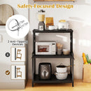 3-Tier Rolling Microwave Cart with Power Outlet and Hooks by LJGDeals