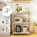 3-Tier Rolling Microwave Cart with Power Outlet and Hooks by LJGDeals
