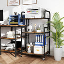 3-Tier Rolling Printer Stand Home Office Large Printer Cart with Storage Shelves by LJGDeals