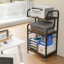 3-Tier Rolling Printer Stand Home Office Large Printer Cart with Storage Shelves by LJGDeals