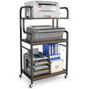3-Tier Rolling Printer Stand Home Office Large Printer Cart with Storage Shelves by LJGDeals