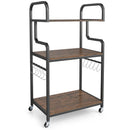 3-Tier Rolling Printer Stand Home Office Large Printer Cart with Storage Shelves by LJGDeals