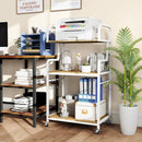 3-Tier Rolling Printer Stand Home Office Large Printer Cart with Storage Shelves by LJGDeals