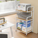 3-Tier Rolling Printer Stand Home Office Large Printer Cart with Storage Shelves by LJGDeals