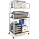 3-Tier Rolling Printer Stand Home Office Large Printer Cart with Storage Shelves by LJGDeals
